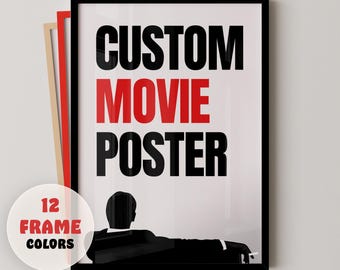 Request Your Own Custom Movie Poster, Minimalist Movie Poster, Vintage Movie Poster, Custom Wall Art, Movie Gifts, Framed Movie Print