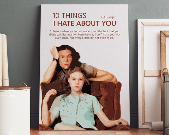 10 Things I Hate About You Poster Canvas 10 Things I Hate About You Canvas  Print, Canvas Wall Art, Movie Poster, Movie Print, Movie Art 