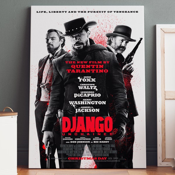 Django Unchained Affiche | Affiche Django, Impression sur toile Django, Impression Django, Art mural sur toile, Affiche de film Django, Art cinématographique, Cadeaux Geek