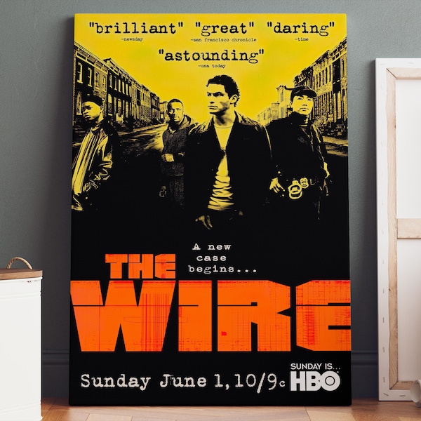 Poster The Wire | Impression sur toile The Wire, Impression sur toile The Wire, Art mural sur toile, Poster de la série télévisée, Impression de séries télévisées, Cadeaux geek