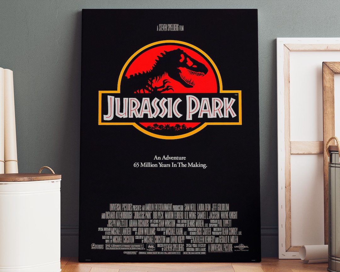 Jurassic Park Poster Canvas Jurassic Park Canvas Print, Jurassic Park Print, Canvas Wall Art