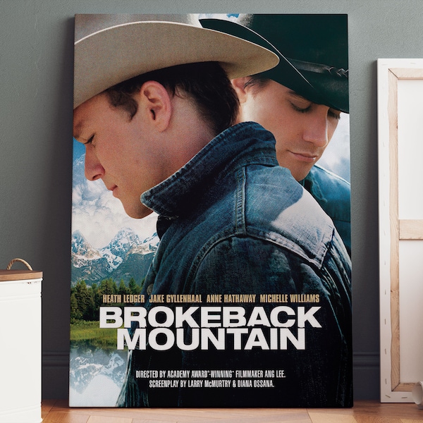 Brokeback Mountain Poster Canvas | Brokeback Mountain Canvas Print, Brokeback Mountain Print, Canvas Wall Art, Movie Poster, Geek Gifts