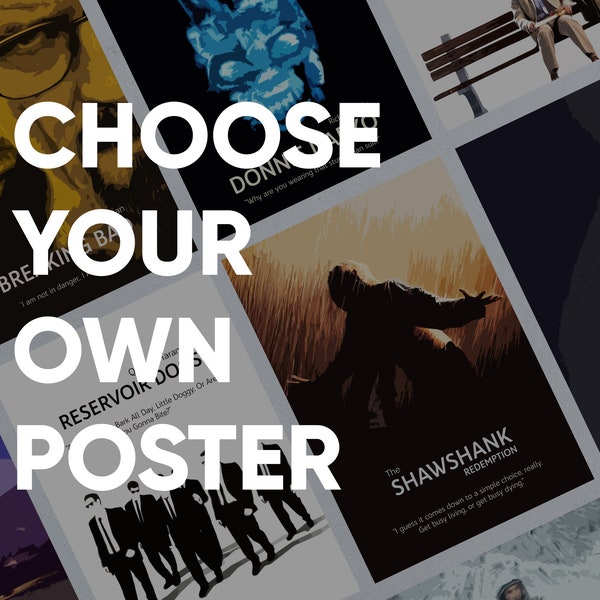 Request Your Own Movie Poster | Movie Poster, Movie Print, Canvas Wall Art, Movie Art, Canvas Print, Geek Gifts