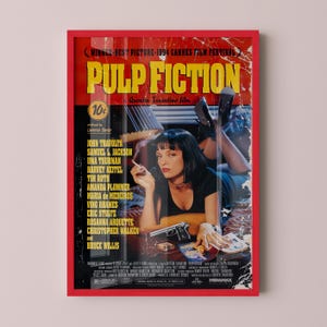 Pulp Fiction Poster Canvas | Pulp Fiction Canvas Print, Pulp Fiction Print, Canvas Wall Art, Movie Poster, Movie Art, Geek Gifts
