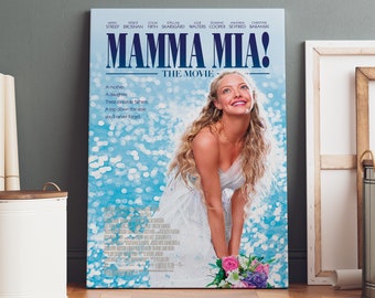 Mamma Mia Affiche Toile | Impression sur toile Mamma Mia, Impression Mamma Mia, Art mural sur toile, Affiche de film Mamma Mia, Art cinématographique, Cadeaux Geek