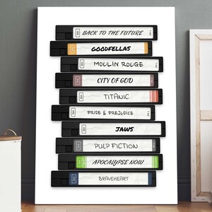 Richiedi il tuo poster personalizzato per videocassetta / Poster VHS personalizzato, stampa di film, tela da parete, arte cinematografica, regali geek
