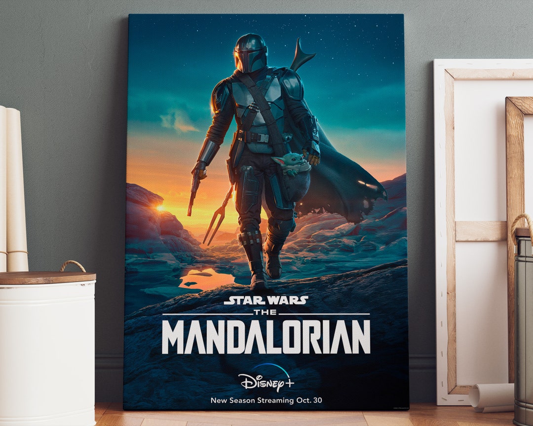 The Mandalorian Poster Canvas Star Wars Poster Mandalorian - Etsy