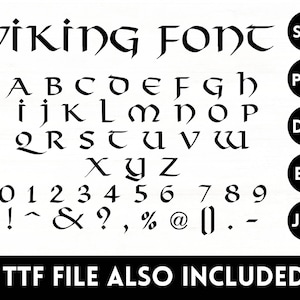 Viking Font,  Viking Alphabet Svg, Norse Viking Font, Font Svg, Viking Svg, Cricut Silhouette Font, Instant Download,  Cut Files Cricut
