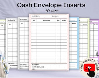 A7 cash envelope insert printable,Spending tracker,Cash envelope label,A7 cash envelope tracker,Expenses tracker template,Paycheck breakdown