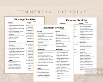 Commercial cleaning checklist,Janitorial checklist,Cleaning schedule,Deep cleaning checklist,Room cleaning checklist,Zone cleaning schedule