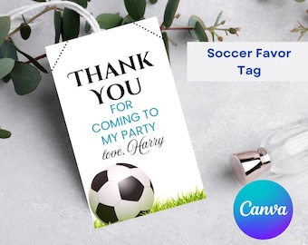 Etiquetas de regalo de fútbol, etiqueta de regalo de agradecimiento, etiqueta para bolsa de refrigerio, etiqueta de regalo para fiesta de fútbol, etiquetas de regalo de cumpleaños de fútbol, etiqueta de fútbol, etiquetas de regalo personalizadas