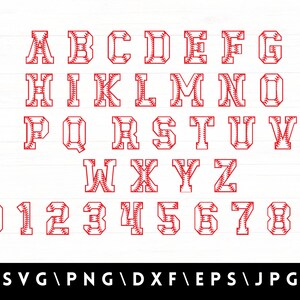 Baseball Font Svg, Alphabet Bundle, Baseball Fonts For Cricut, Baseball Letters, Varsity Letters Svg, Baseball Alphabet With Stitches Svg
