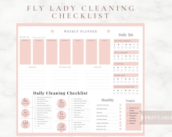 Fly lady cleaning schedule, fly lady printables, flylady cleaning worksheet, ultimate cleaning checklist,declutter checklist, worksheets