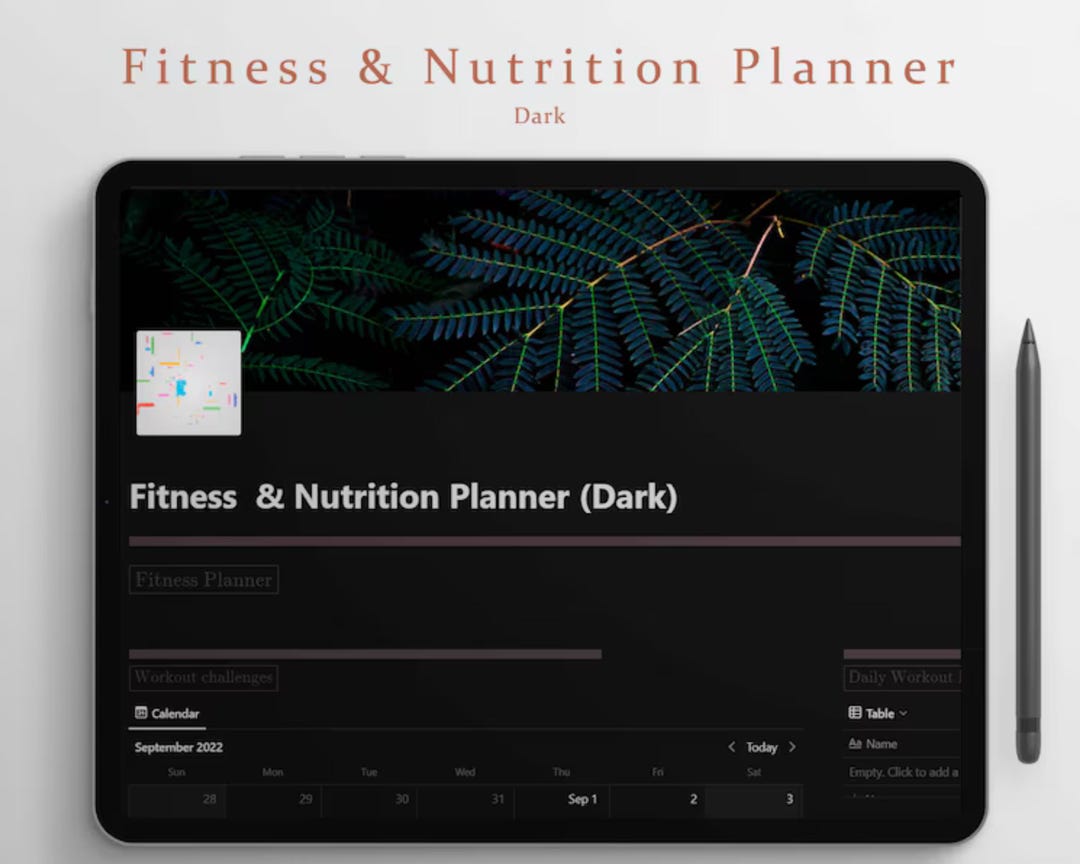 Notion Fitness Template,goal Tracking Notion,notion Personal Planner Journal Guide,fitness ...