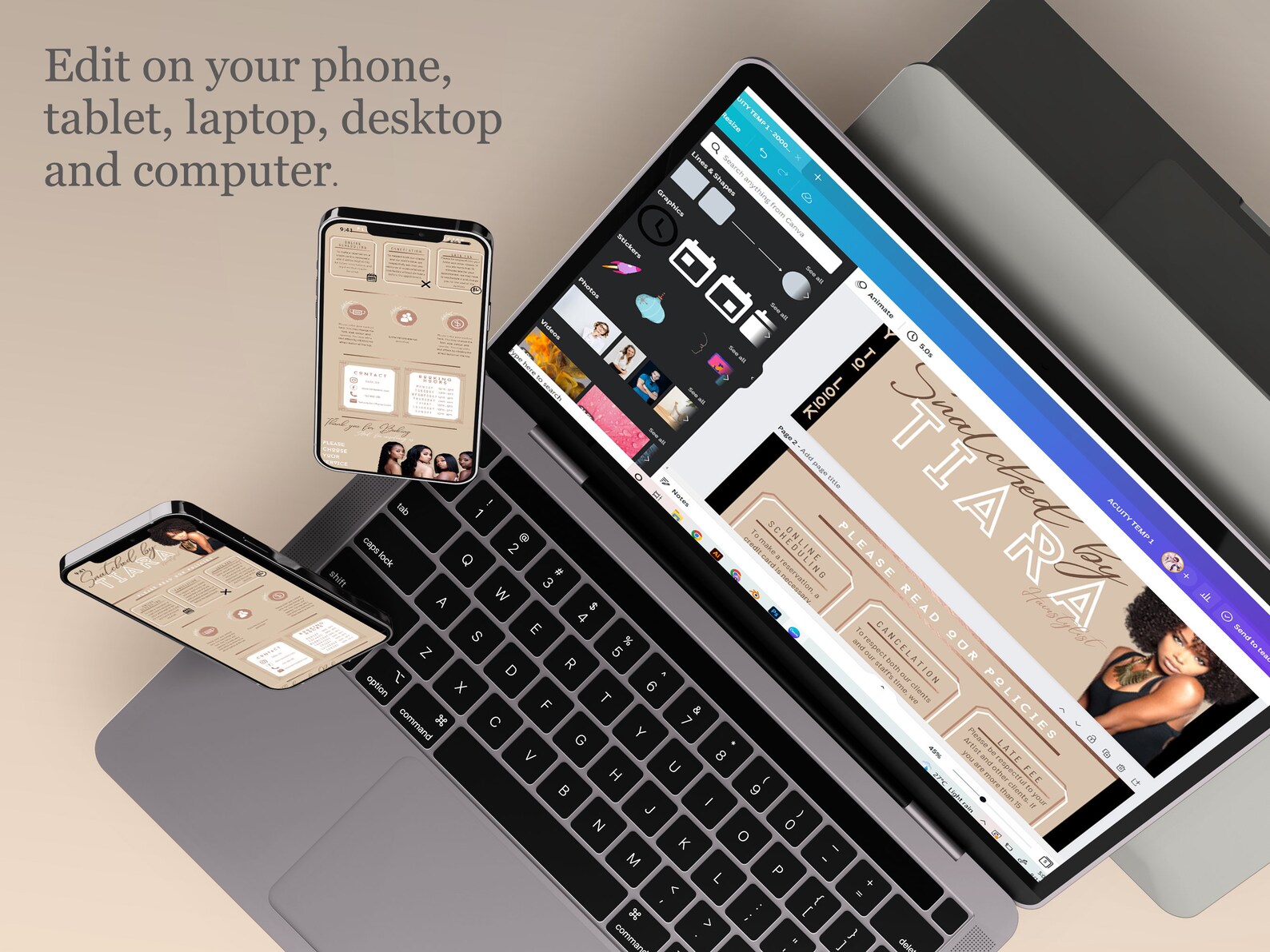Acuity Scheduling Template Hair Stylist, Acuity Template Esthetician ...