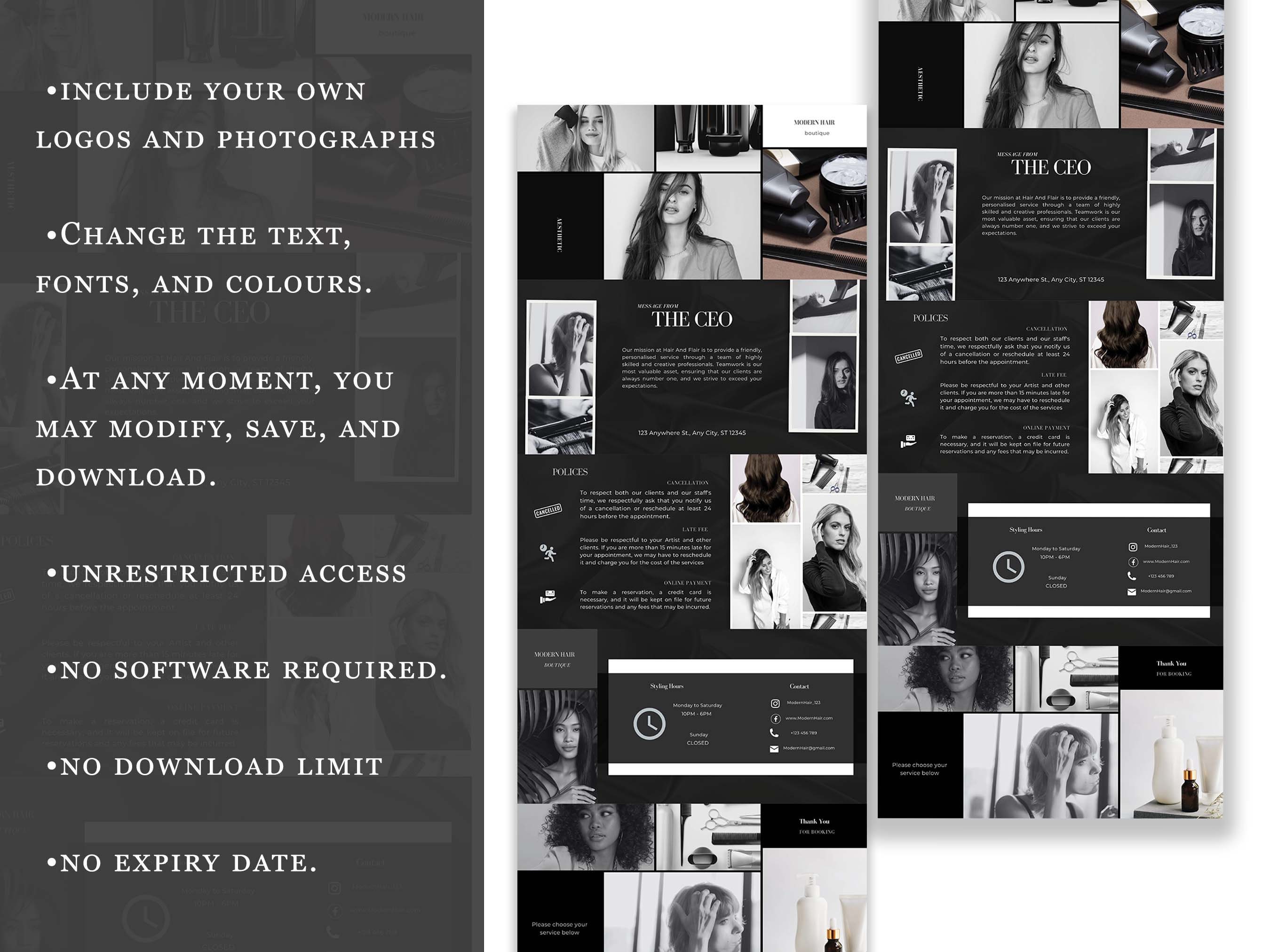 Acuity Scheduling Template Hair Stylist, Acuity Template Esthetician ...
