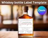Whiskey Bottle Label Template,Printable Whisky Labels, Whiskey Gifts,Cstom Bottle Labels,Digital Label,Wedding Wine Labels,Best Man Gift