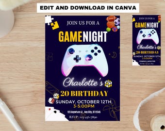 Game Night Invite, Family Game Night, Game Night Games, Birthday Game Night, Adult Game Night, Game Night Birthday, Couples Game Night