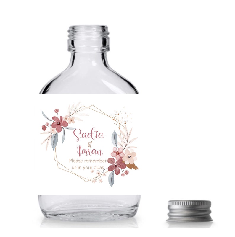 70ml Glass Wedding Bottles For Zam Zam Water – Choice Of 4 Gold Caps, BPA-Free & Dishwasher Safe