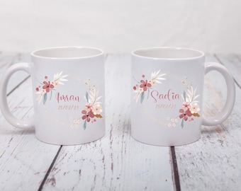 Personalised Mugs Islamic Wedding Gift Nikah Walimah Engagement Anniversary Bride Groom Gift for Couple