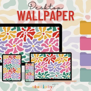 Floral Desktop Wallpaper (Aesthetic Desktop Wallpaper, Macbook Wallpaper, Desktop Wallpaper, iPad Wallpaper, Wallpaper)| Instant Download