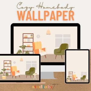 Aesthetic Cozy Homebody Desktop Wallpaper  ( Aesthetic Desktop Wallpaper,  Macbook Wallpaper, Desktop Wallpaper )| Instant download)