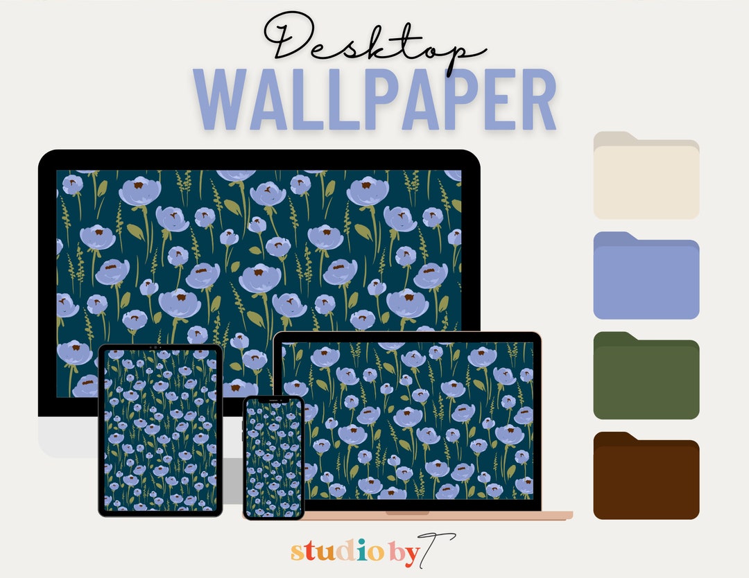 Floral Desktop Wallpaper aesthetic Desktop Wallpaper, MacBook Wallpaper ...