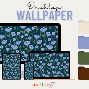 Floral Desktop Wallpaper (Aesthetic Desktop Wallpaper, Macbook Wallpaper, Desktop Wallpaper, iPad Wallpaper, Wallpaper)| Instant Download