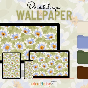 Floral Desktop Wallpaper (Aesthetic Desktop Wallpaper, Macbook Wallpaper, Desktop Wallpaper, iPad Wallpaper, Wallpaper)| Instant Download