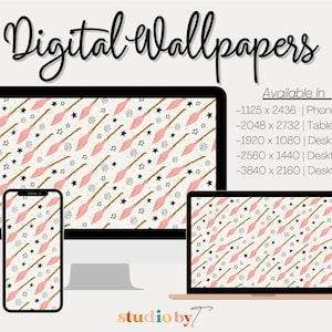 Cute Witchy Wallpaper |  (Fall Wallpaper,  Halloween Wallpaper, Macbook Wallpaper, Desktop Wallpaper, Phone Wallpaper, iPad Wallpaper)