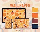 Tropical Fruits Desktop Wallpaper (Aesthetic Desktop Wallpaper, Macbook Wallpaper, Desktop Wallpaper, iPad Wallpaper, Wallpaper)| Instant