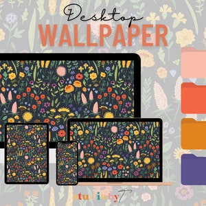 Floral Desktop Wallpaper (Aesthetic Desktop Wallpaper, Macbook Wallpaper, Desktop Wallpaper, iPad Wallpaper, Wallpaper)| Instant Download