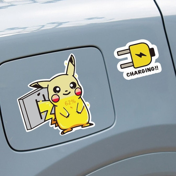 Funny Ev Charger Port Decal Etsy