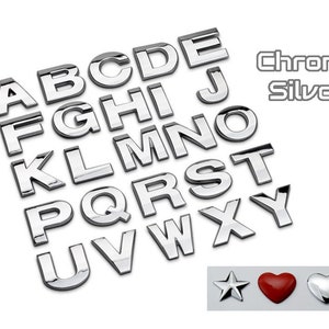 3D Metal Custom Phrase Car Decal, 3D Quality Metal Chrome Self Adhesive