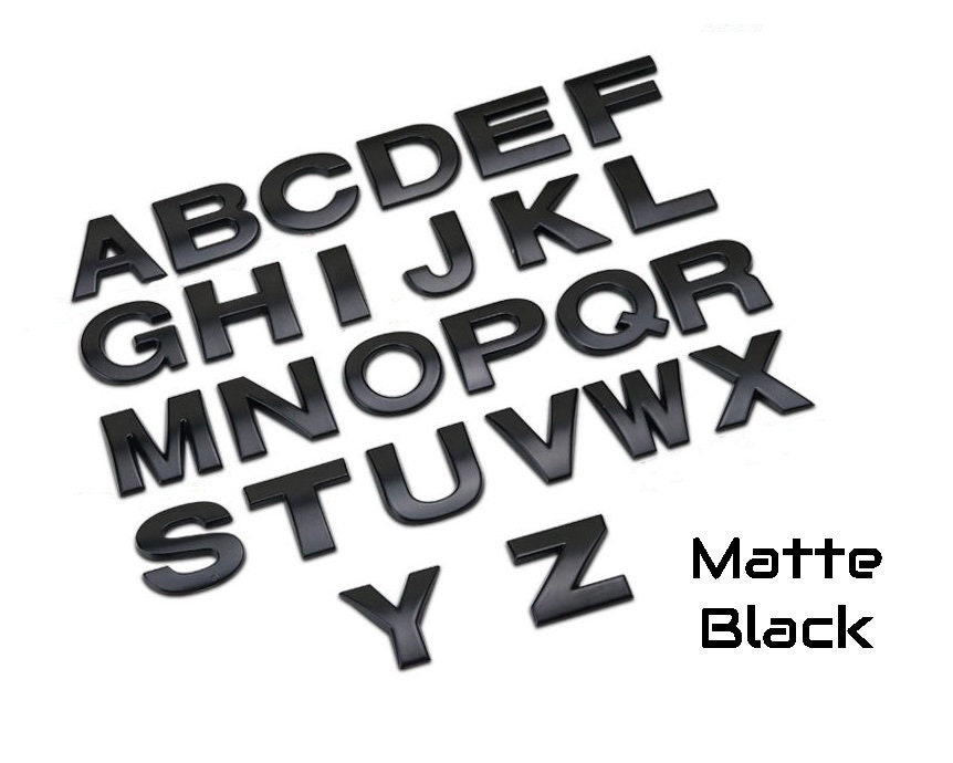 Matte Black Letters 