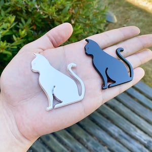 Metallic Cat Car Decal Badge Emblem, Zinc Alloy , Cute Cat Paw Sticker, Cat lover Gift