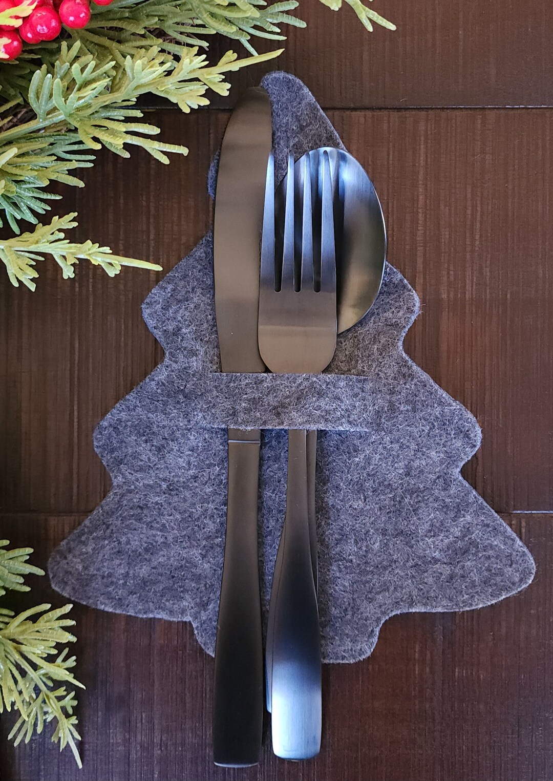 Utensil Holder Christmas Utensil Holder Felt Utensil Holder Etsy