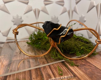 Eye See You Copper Frames Obsidian/Quartz/Amethyst