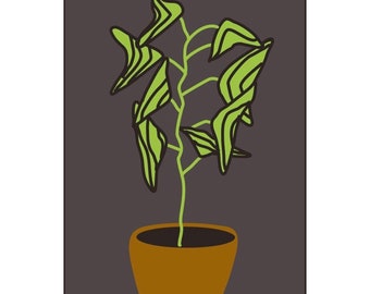 Christia plant          This is artwork to hang.  This is a digital download. You download and print it and frame it yourself.