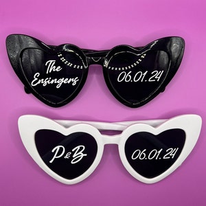 Custom Heart Shaped Wedding Sunglasses
