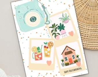 Polaroid Housewarming Card Printable | New Home Greeting (PDF Instant Download)