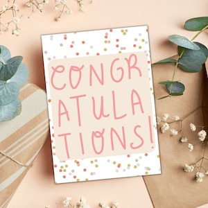 Congratulations Card Printable | PDF Instant Download | Celebratory Congratulations Card, Fun Congratulations Card