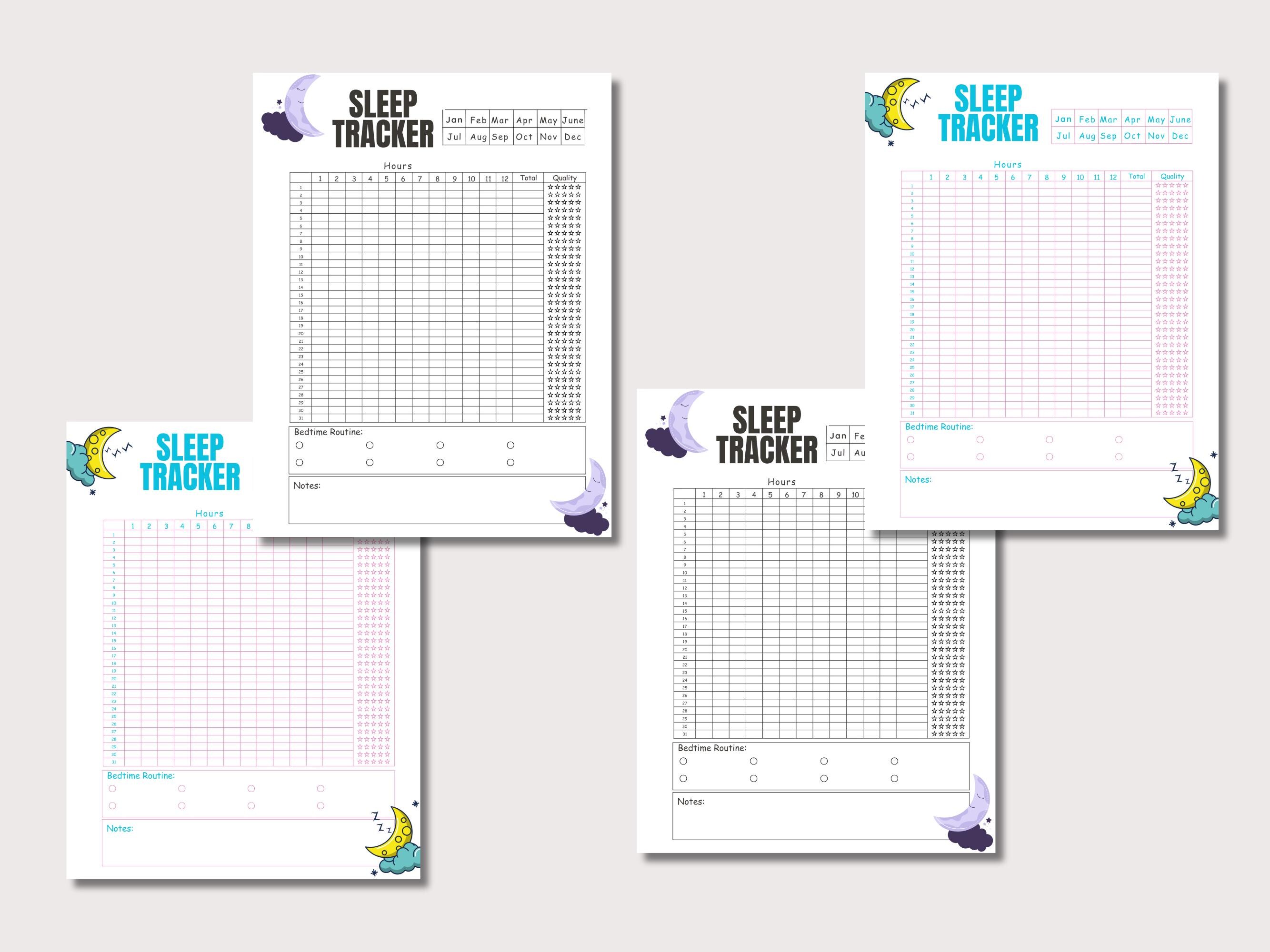 Sleep Tracker Printable | Digital Download Sleep Log | Daily Night ...