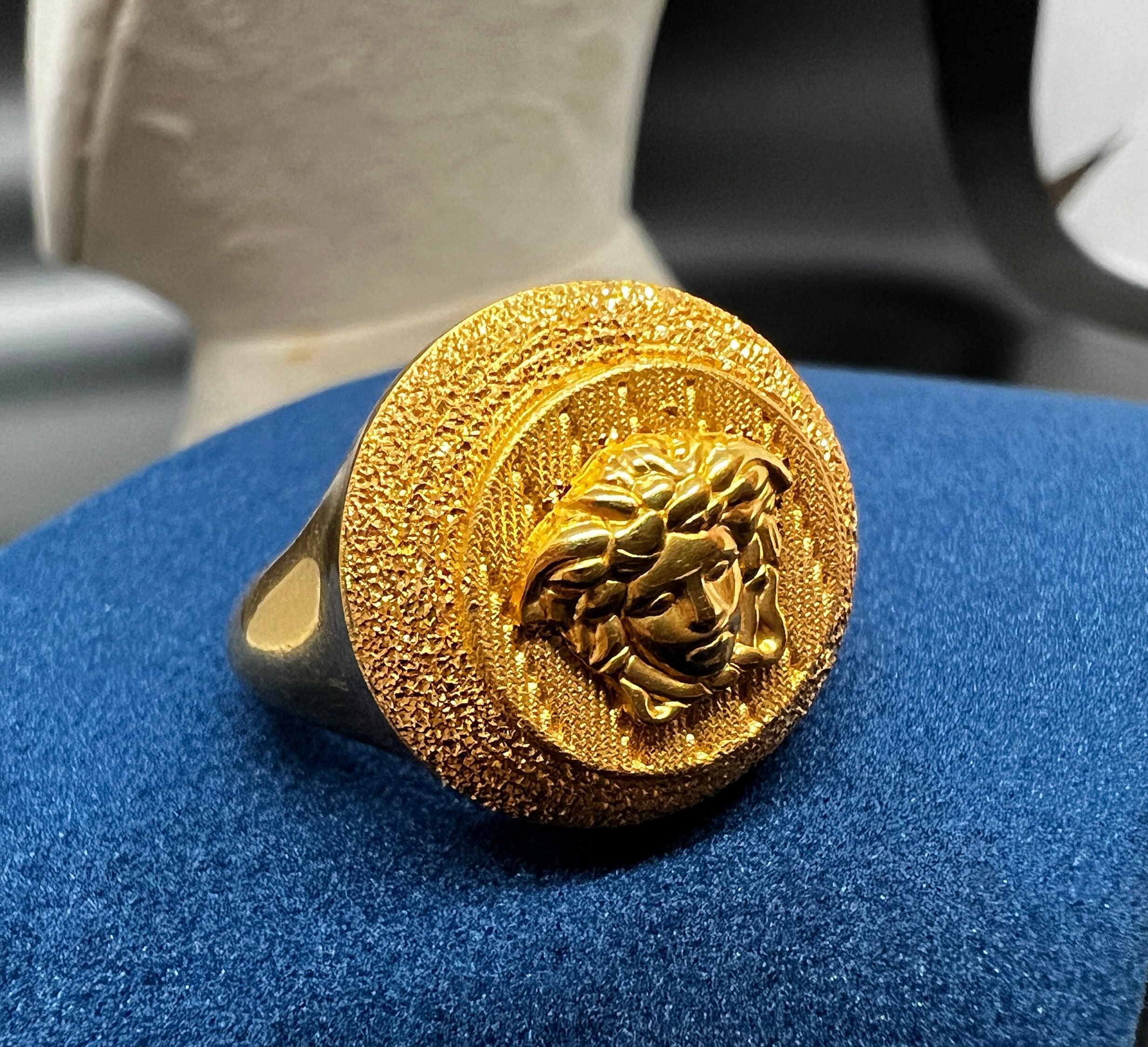 Vintage Gianni Versace Medusa Head Ring Made in Italy - Ruby Lane