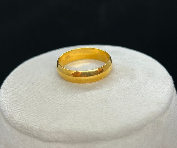 22k Pure Gold Engagement Ring Full Solid and Durable 916 Real