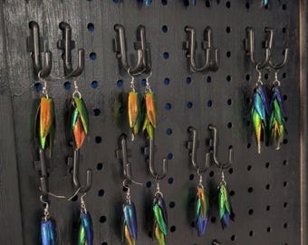 Jewel Beetle Wing  Earrings