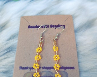 flower drop earrings