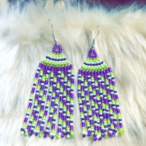 Beetle juice brick stitch fringe