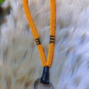 beaded wristlet keychain