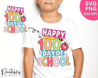 Happy 100th Day of School Teacher T-shirt, 100th Day Of School T-Shirt, One Hundred Days Of School Shirt, Teacher TShirts, Teacher Shirts